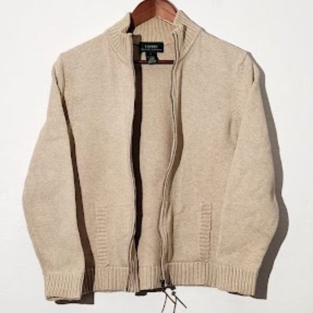Lauren Ralph Lauren Women's Full Zip Sweater in Size Large - Picture 2 of 4